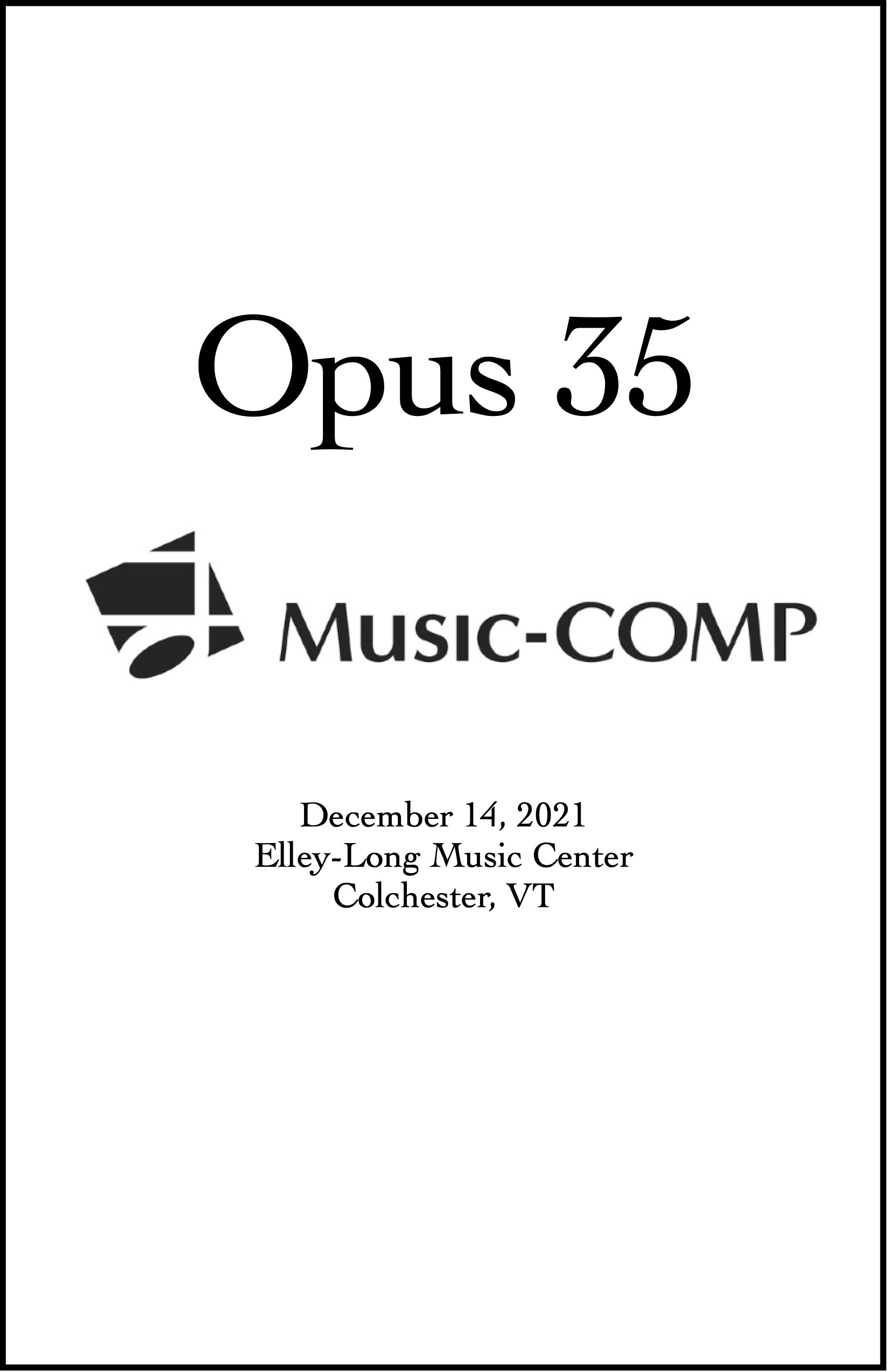 Opus 35 Program picture
